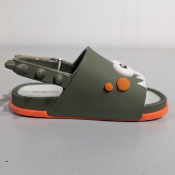 Mini Melissa Monster Sandals - Green and Orange - size 9 usa - Picture 8 of 10